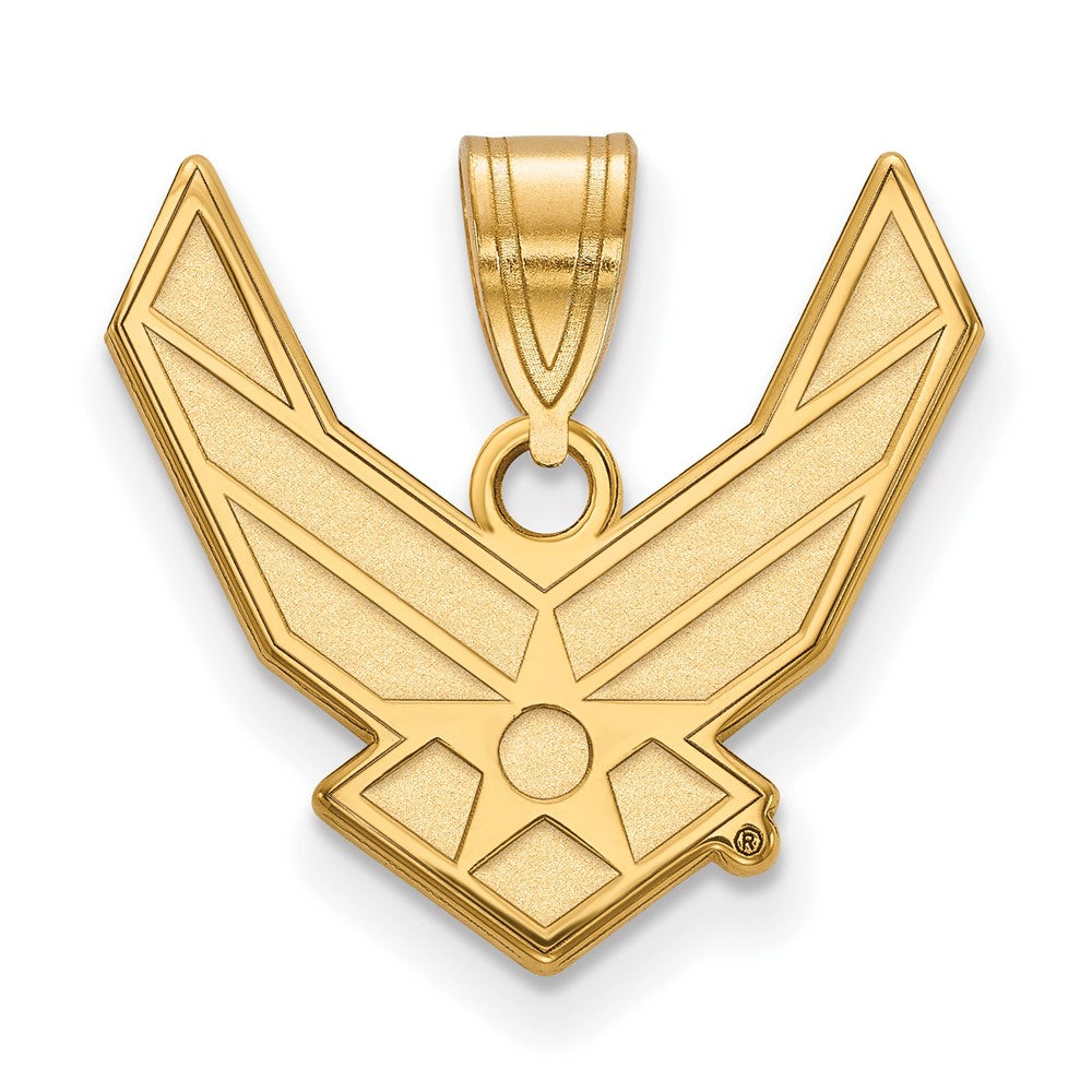 Sterling Silver Gold-pltd LogoArt U.S. Air Force Large Pendant