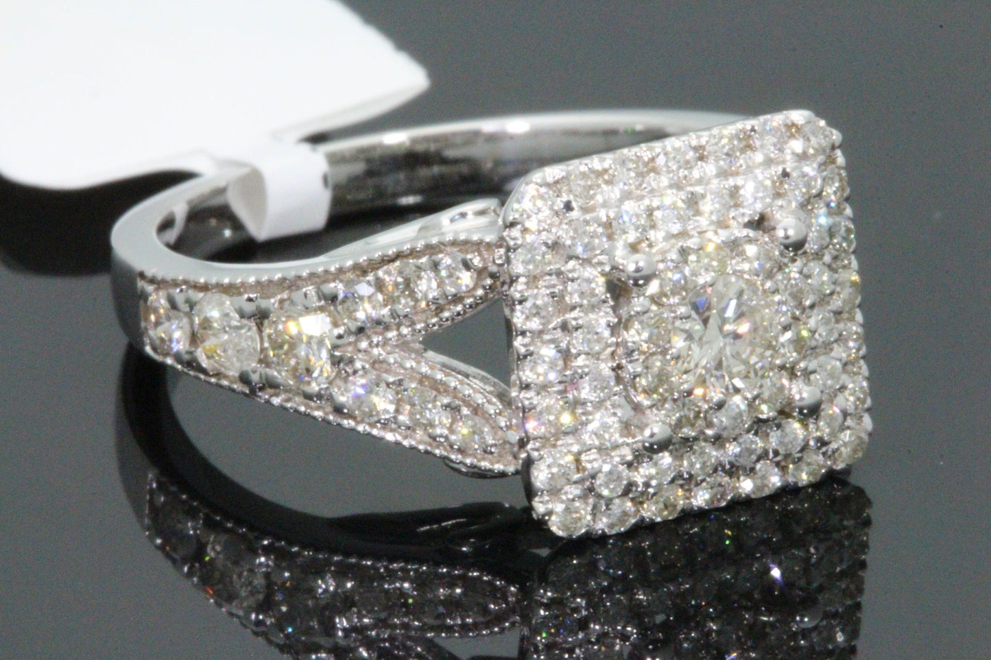 10K WHITE GOLD 1.25 CARAT WOMEN REAL DIAMOND ENGAGEMENT RING WEDDING RING BRIDAL