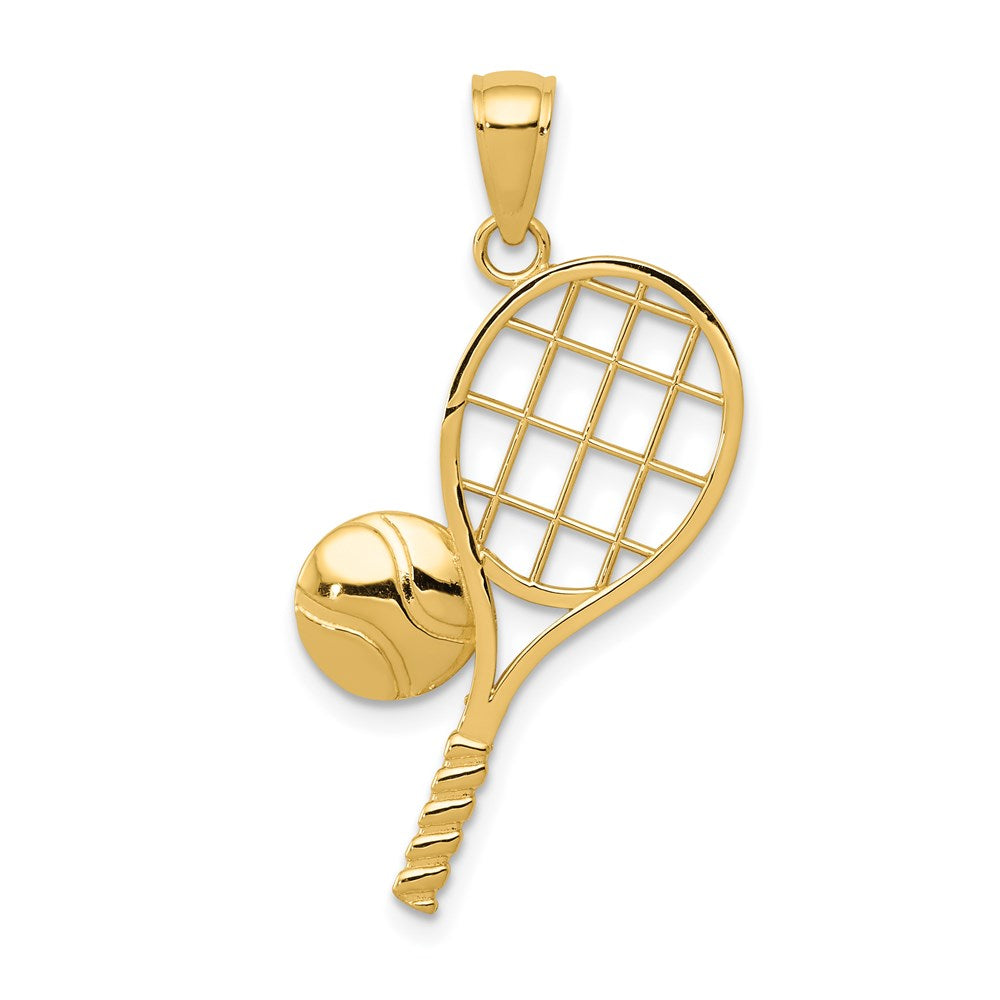 14k Tennis Racquet Charm