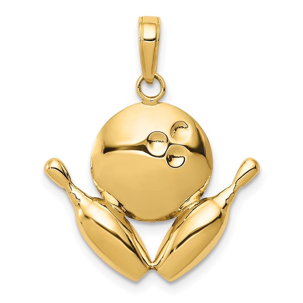 14k Bowling Theme Charm