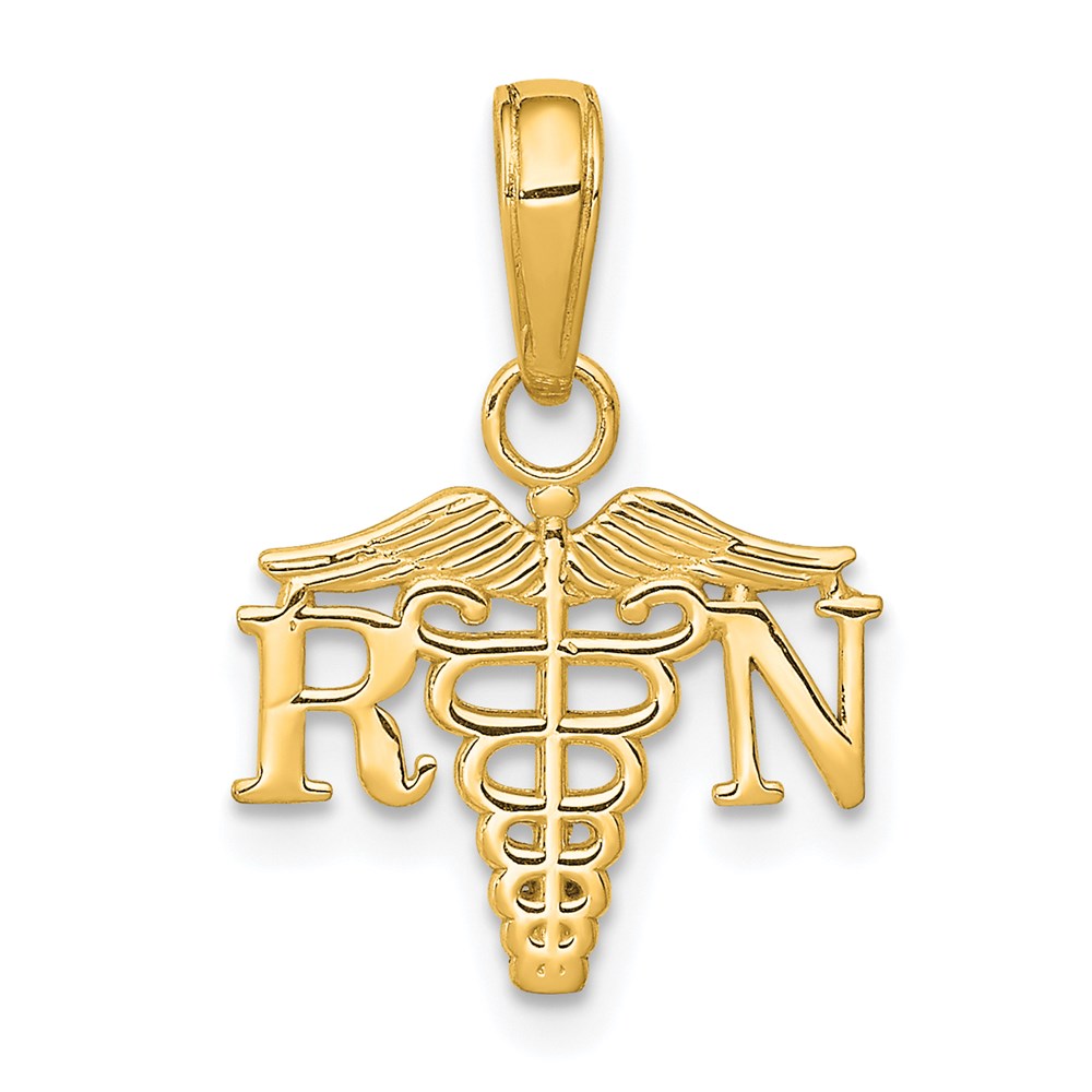 14K RN Caduceus Charm