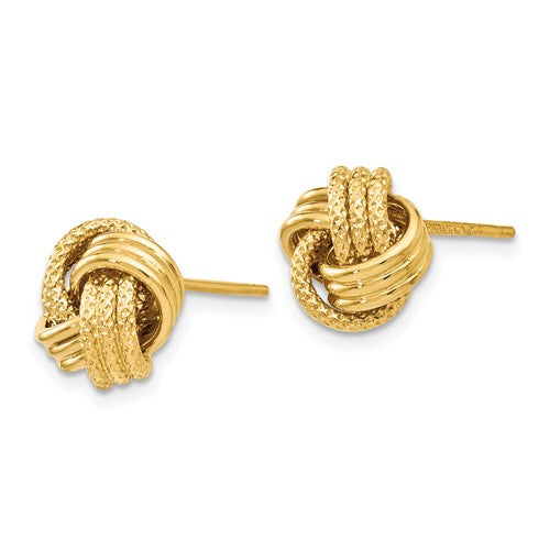 Leslie's 14K Polished Textured Love Knot Earrings