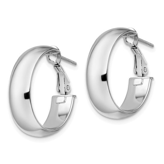 Leslie's 14K White Gold Polished Hoop Earrings
