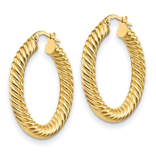 Leslie's 14K Polished Twisted Hoop Earrings