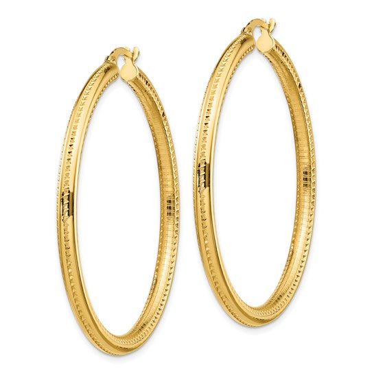 Leslie's 14K Fancy Hoop Earrings