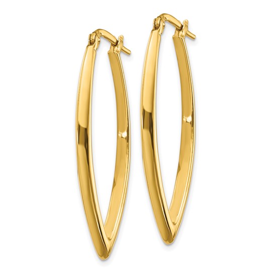 Leslie's 14K Polished Fancy Hoop Earrings
