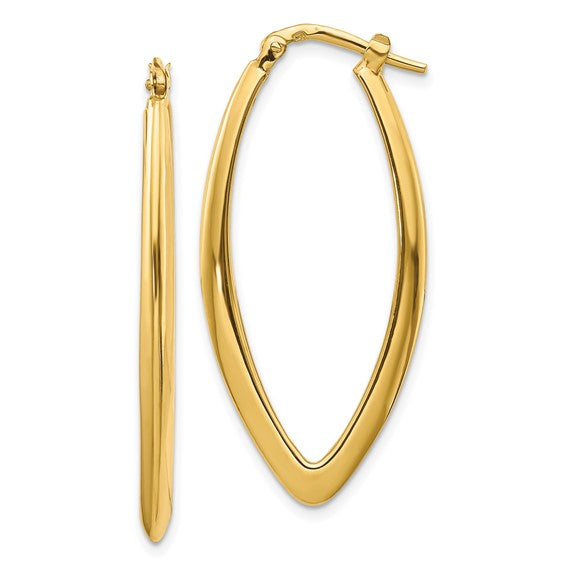Leslie's 14K Polished Fancy Hoop Earrings
