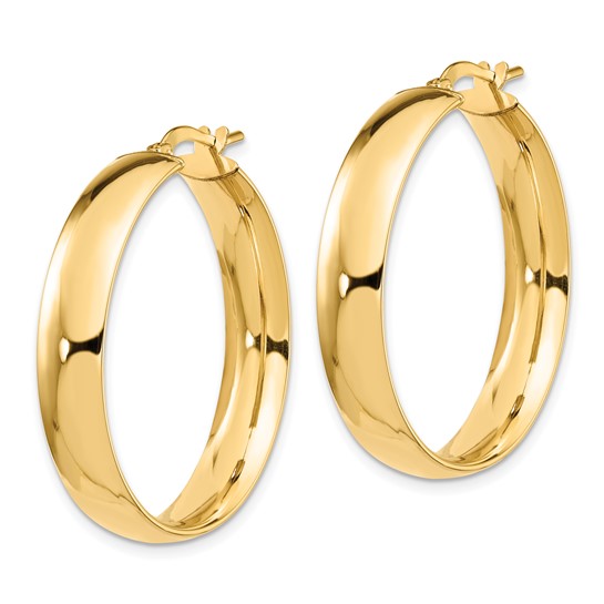 Leslie's 14K 6mm High Polished Hoop Earrings