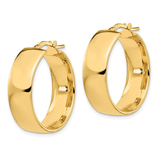 Leslie's 14K 8mm High Polished Hoop Earrings