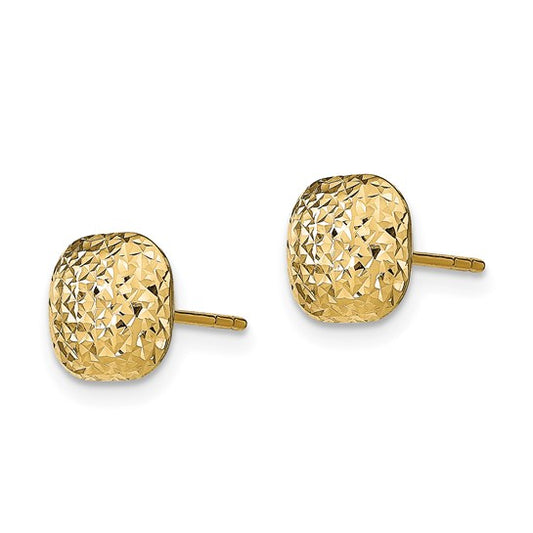 Leslie's 14k Polished D/C Button Post Earrings