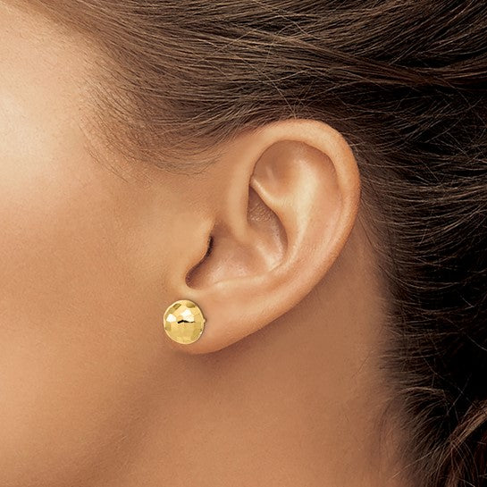 Leslie's 14K Polished D/C 10mm Button Post Earrings