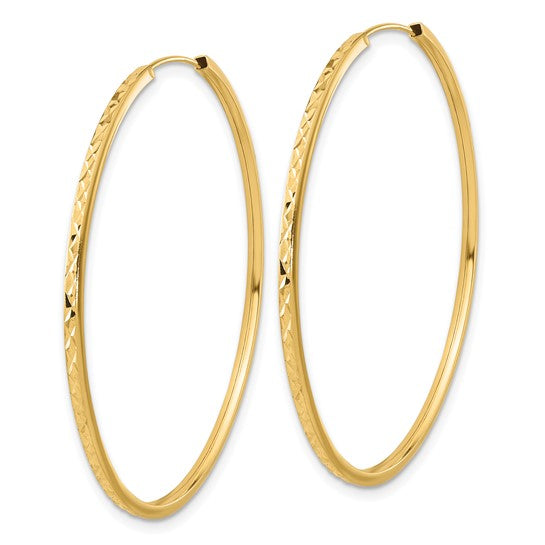 Leslie's 14K Diamond-cut Endless Hoop Earrings