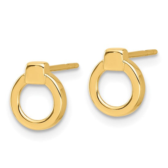 Leslie's 14K Polished Circle Post Earrings