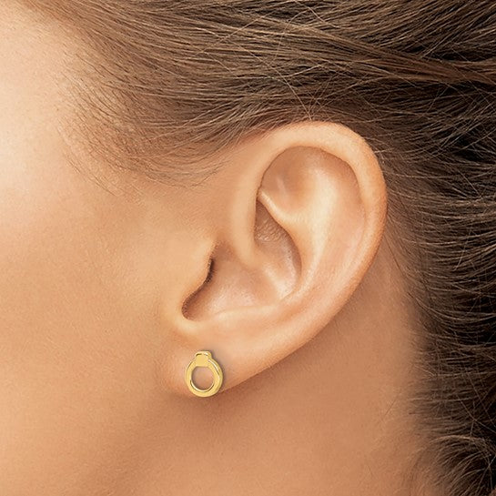 Leslie's 14K Polished Circle Post Earrings
