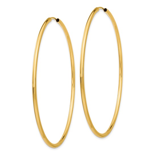 Leslie's 14k Polished Round Endless 2mm Hoop Earrings