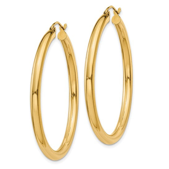 Leslie's 14k Polished 3mm Polished Hoop Earrings