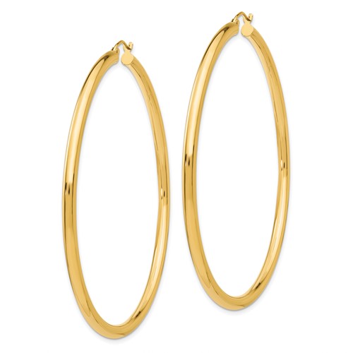 Leslie's 14k Polished 3mm Polished Hoop Earrings