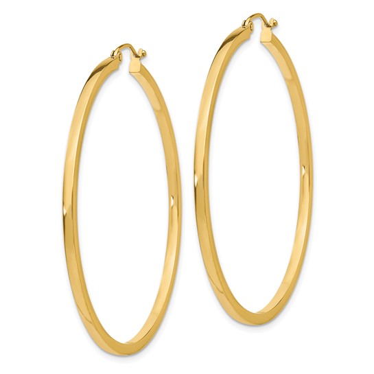 Leslie's 14k 2mm Square Tube Hoop Earrings