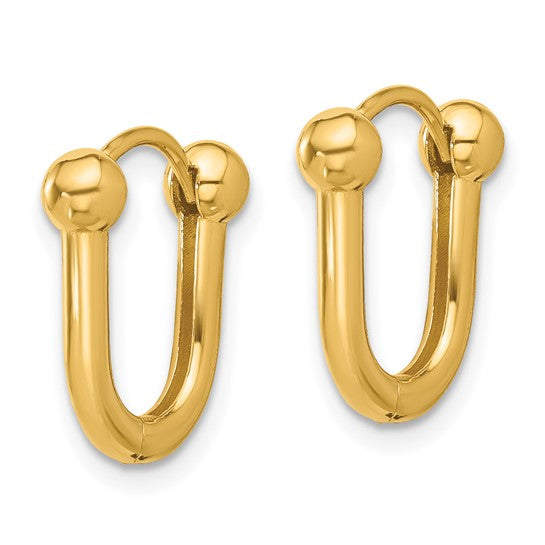 Leslie's 14K Polished Hinged Hoop Earrings