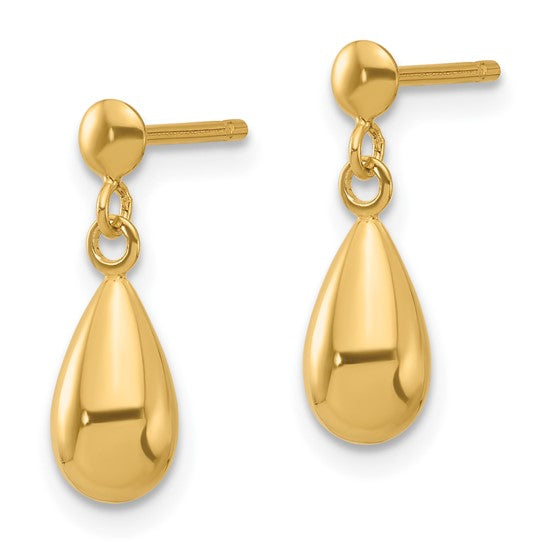 Leslie's 14K Polished Teardrop Dangle Earrings