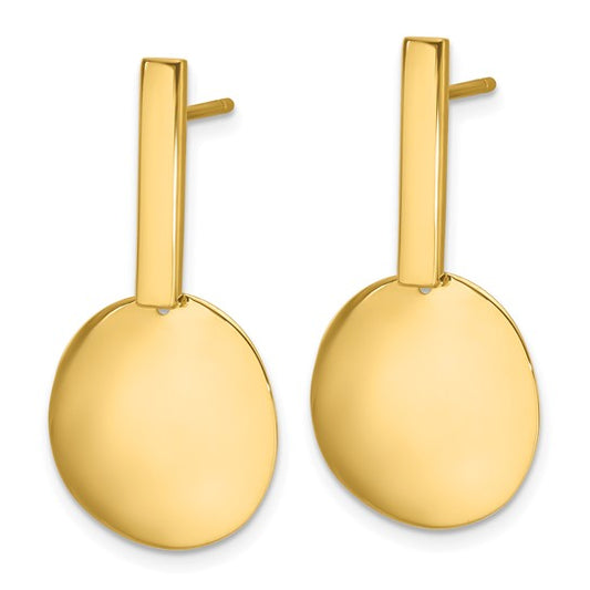Leslie's 14K Polished Drop Post Earrings