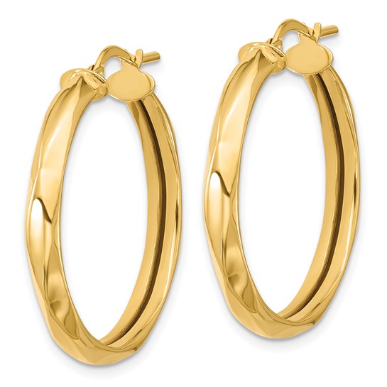 Leslie's 14K Polished Round Hoop Earrings