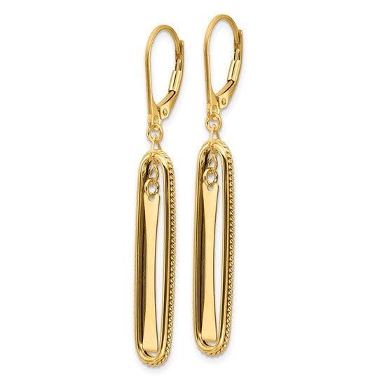 Leslie's 14K Polished Dangle Leverback Earrings