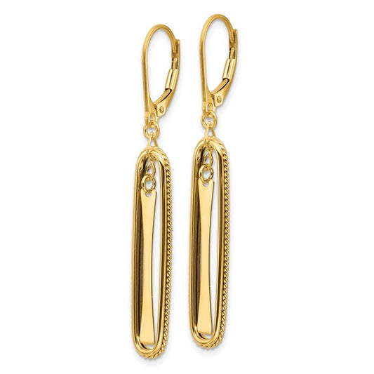 Leslie's 14K Polished Dangle Leverback Earrings