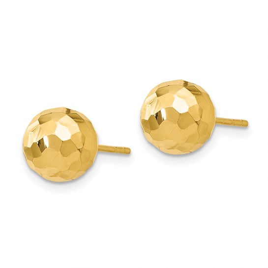 Leslie's 14K Polished Faceted Post Earrings