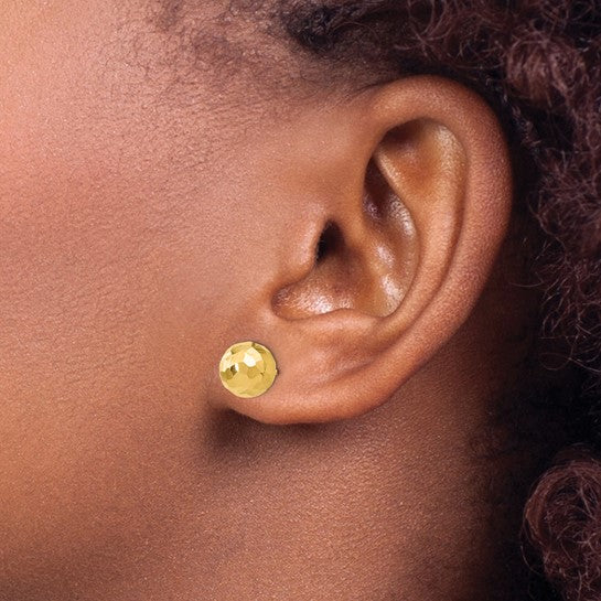Leslie's 14K Polished Faceted Post Earrings