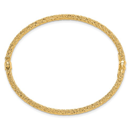 Leslie's 14K D/C Twisted Hinged Bangle