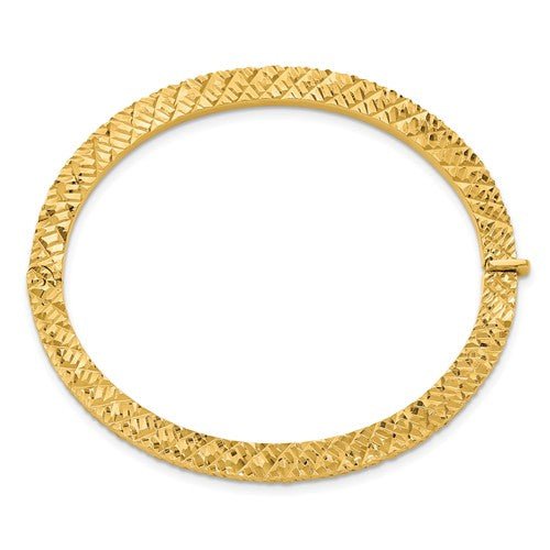 Leslie's 14K Polished and Diamond-cut Bangle