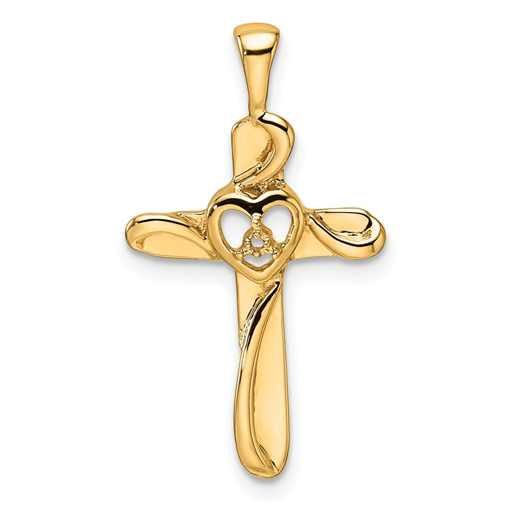 14k Diamond Cross Pendant Mounting