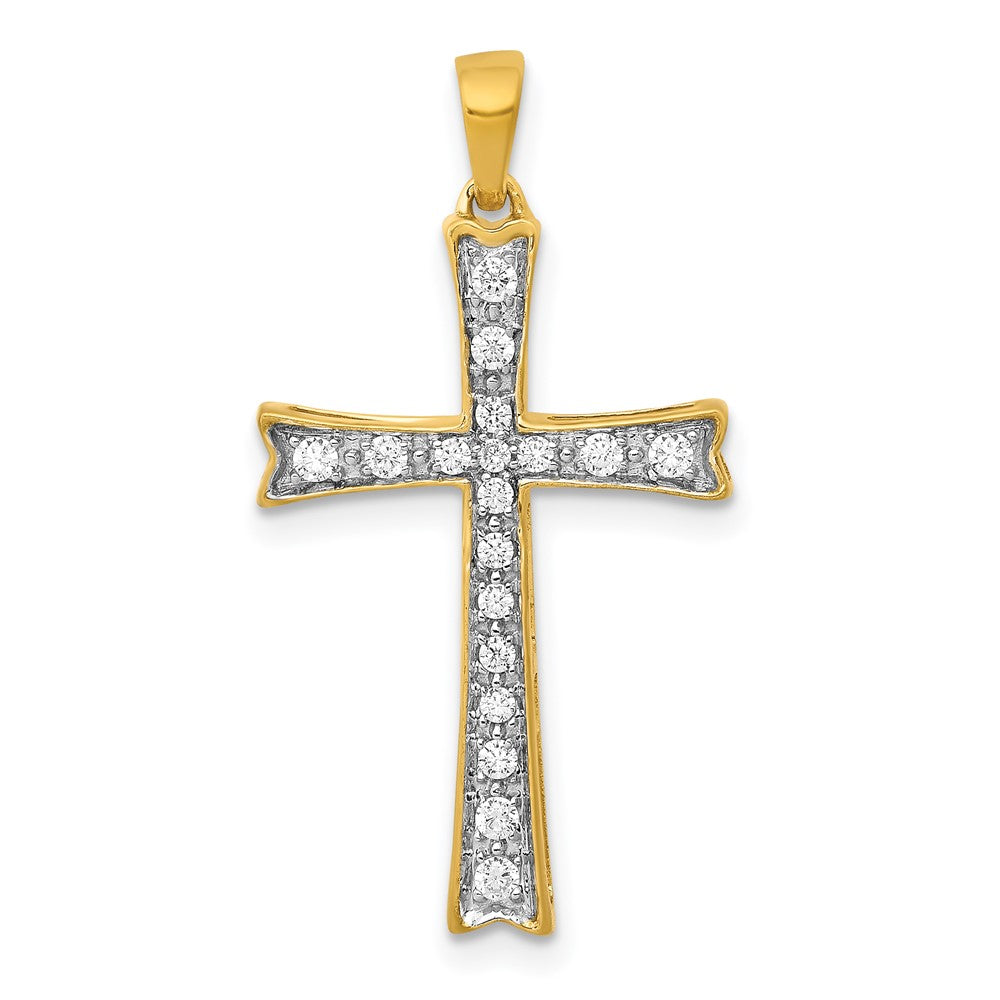 14k 1/5ct. Diamond Cross Pendant