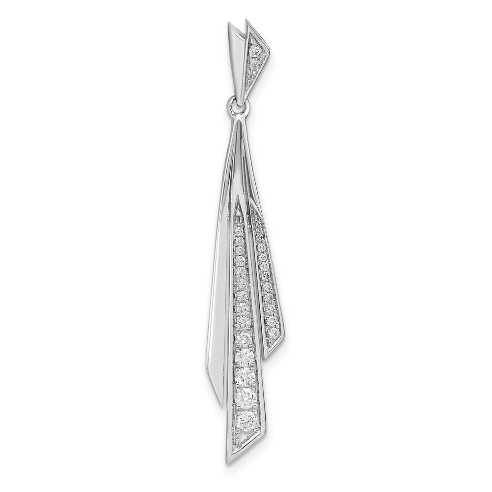 14k White Gold Fancy Diamond Pendant