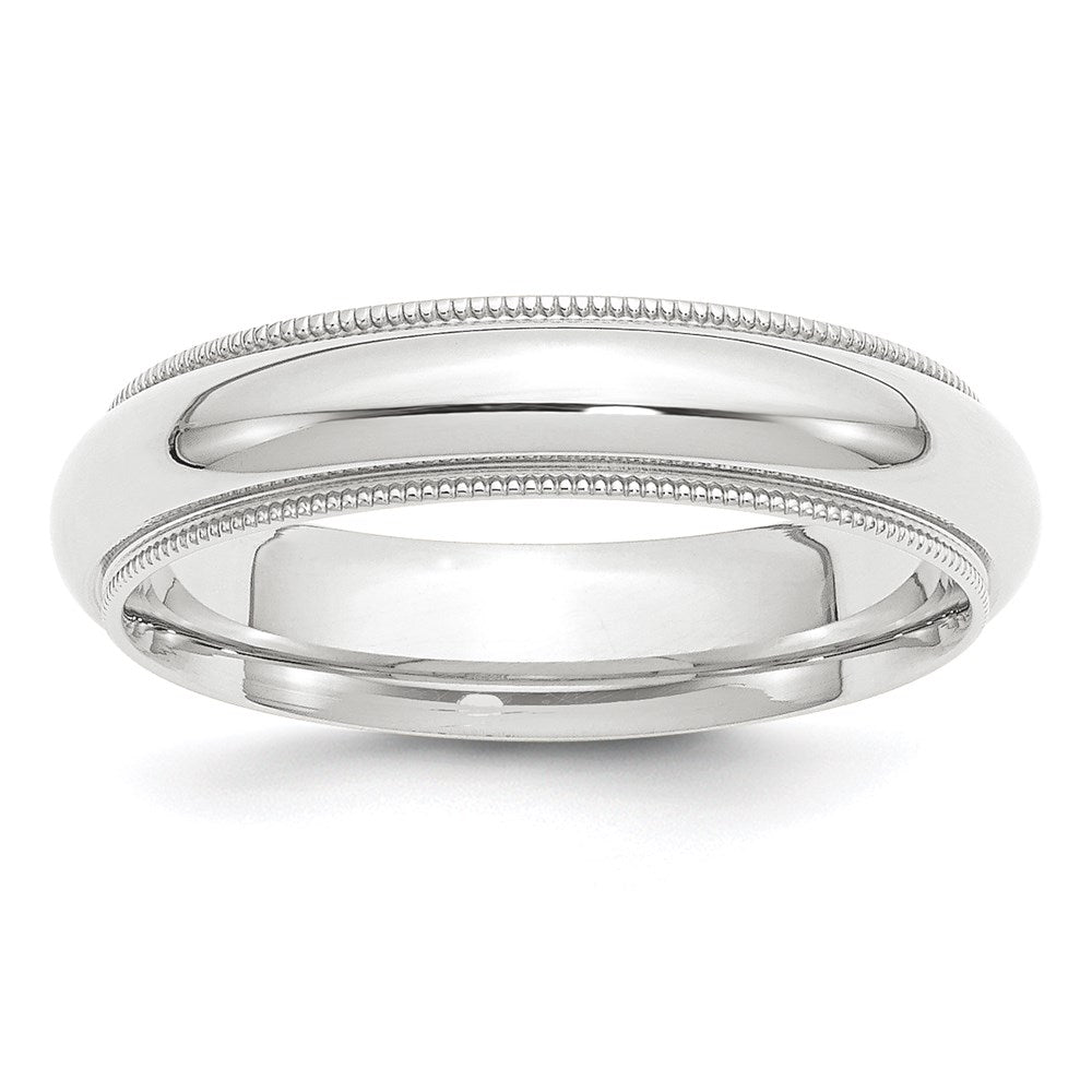 Platinum 5mm Comfort-Fit Milgrain Size 6.5 Wedding Band