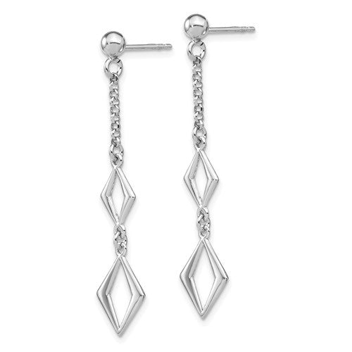 Leslie's Sterling Silver Rhodium-plated Polished Earrings