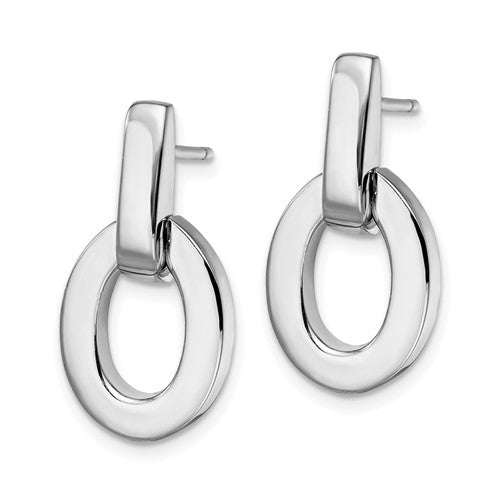 Leslie's Sterling Silver Rhodium-pl Post Dangle Earrings