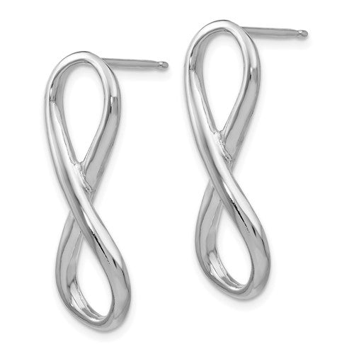 Leslie's Sterling Silver Polished Infinity Symbol Post Earrings