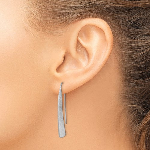 Leslie's Sterling Silver Polished and Brushed Earrings