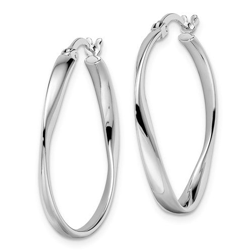 Leslie's Sterling Silver Polished Hoop Earrings
