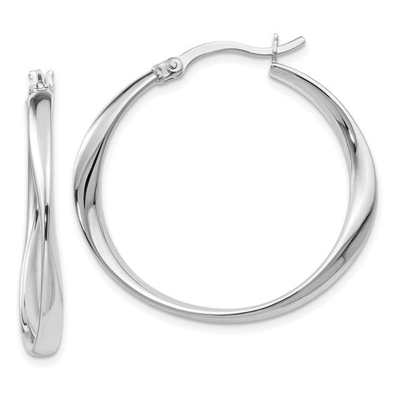 Leslie's Sterling Silver Polished Hoop Earrings