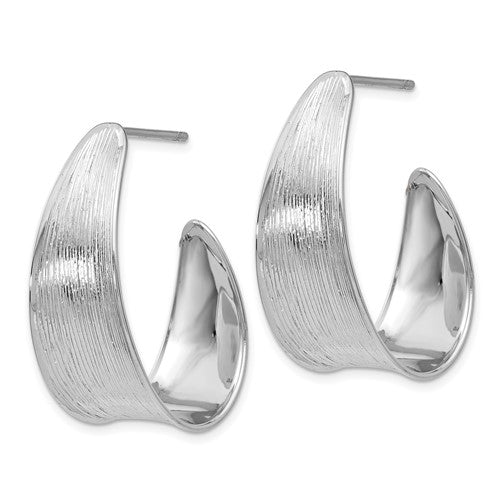 Leslie's Sterling Silver Polished and Textured Earrings