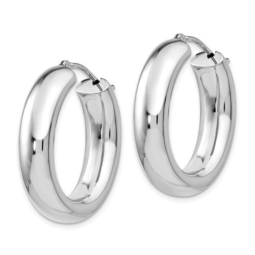 Leslie's Sterling Silver Polished Oval Hoop Earrings