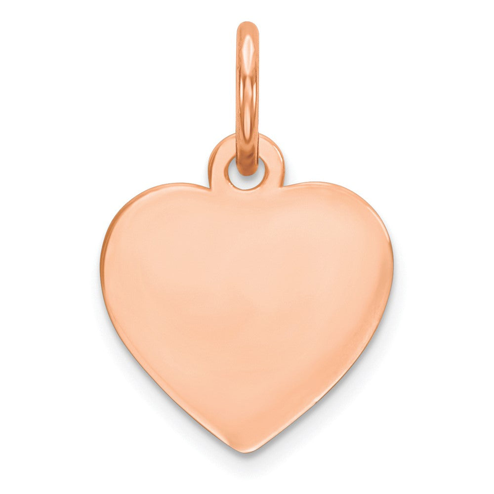 Sterling Silver RG Plated Engraveable Heart Polished Front/Satin Back Disc