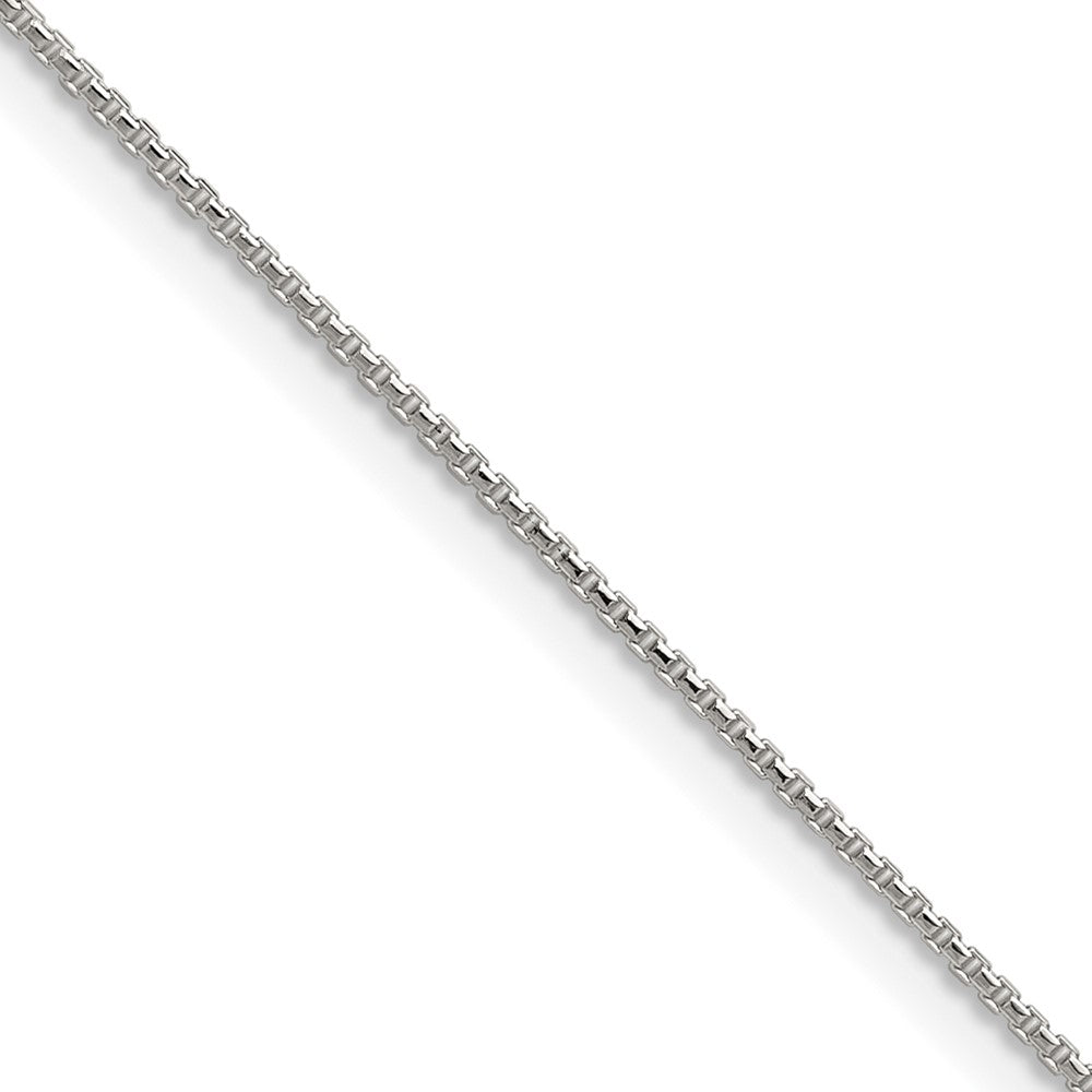 Sterling Silver .95mm Diamond-cut Round Box Chain w/2in ext.