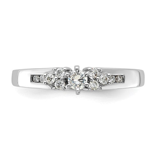 14k White Gold Petite .41ct Diamond Engagement Ring
