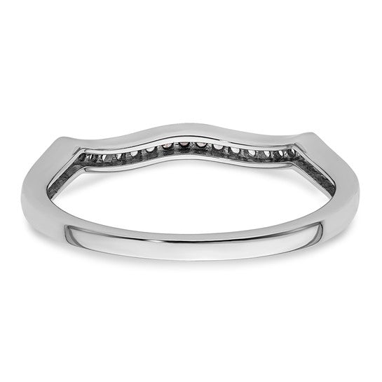 14k White Gold Diamond Polished Halo and Criss Cross Engagement Ring