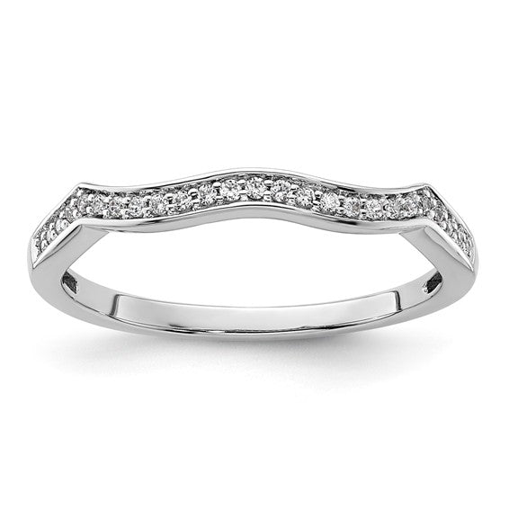 14k White Gold Diamond Polished Halo and Criss Cross Engagement Ring