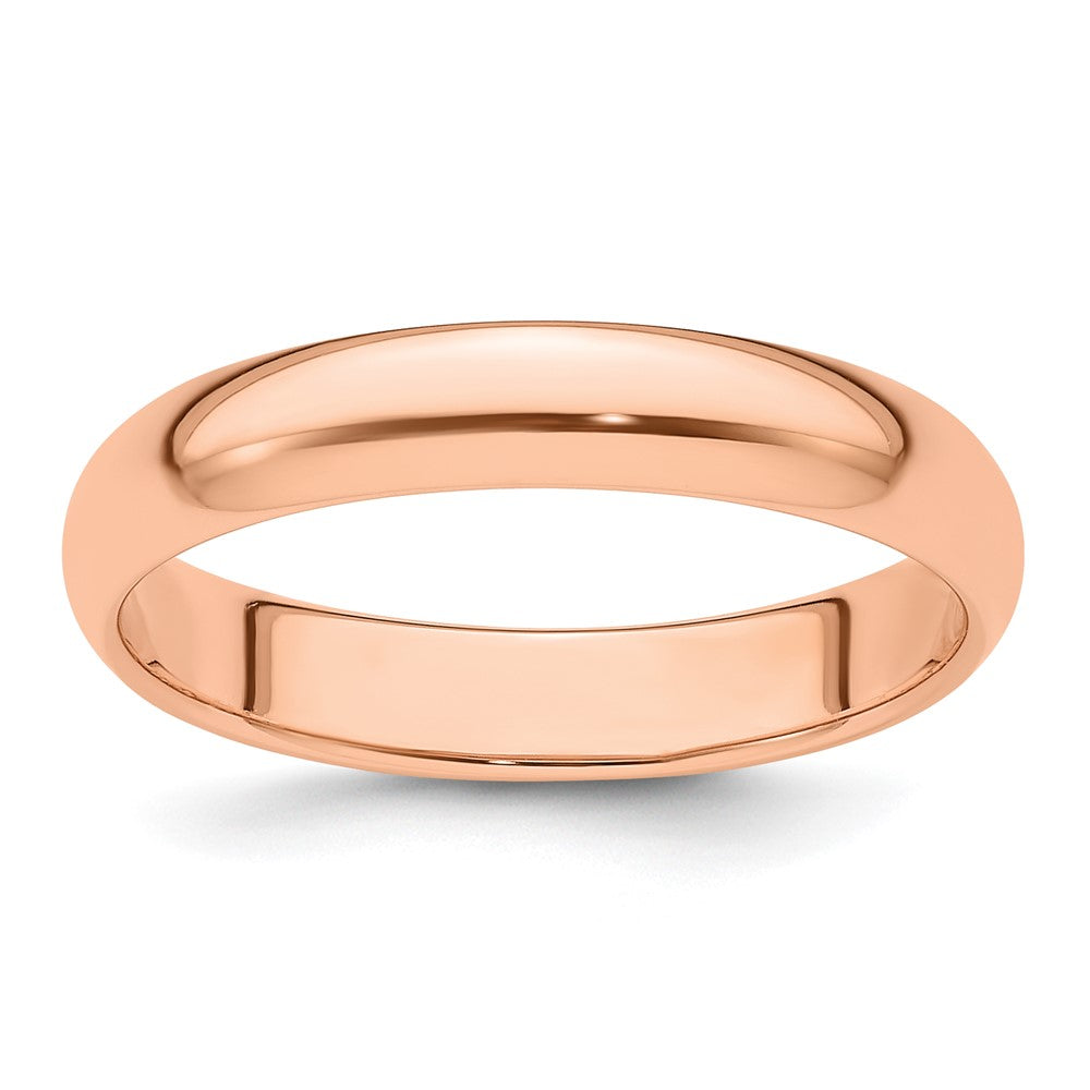 14k Rose Gold 4mm Half Round Band Size 12